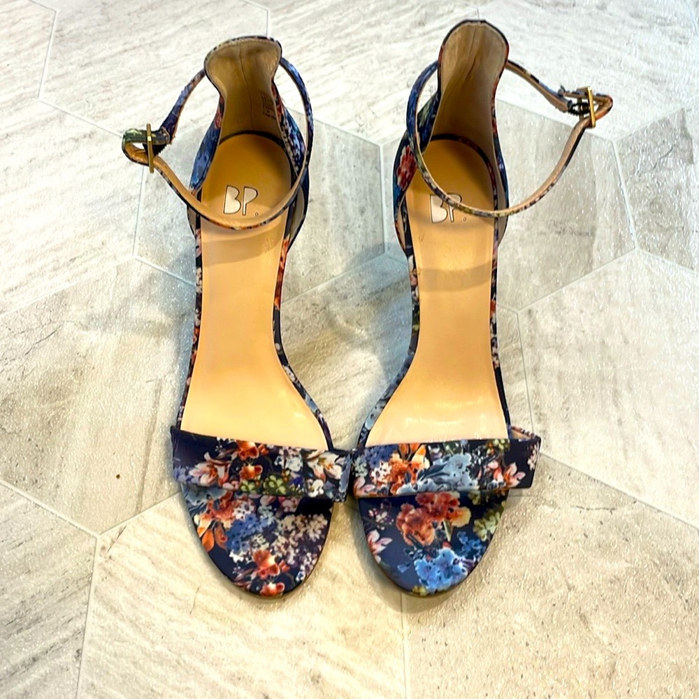 BP floral ankle strap high heel